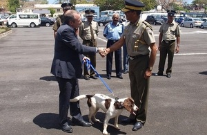 British High Commission hands over sniffer dogs to Mauritius